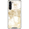 Gold and White Marble Galaxy S24 FE Clear Case